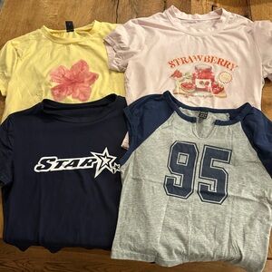 SHEIN lot of 4 short sleeved graphic tees medium